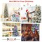 Pre-Lit Hinged Christmas Tree Snow Flocked with 9 Modes Remote Control Lights